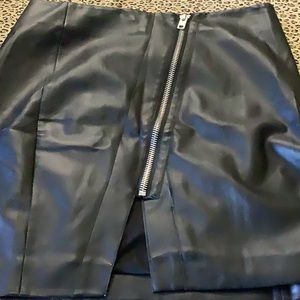Black Faux Leather Skirt Size 10